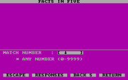 Computer Facts in Five for IBM PC/Compatibles - Which match number to play?