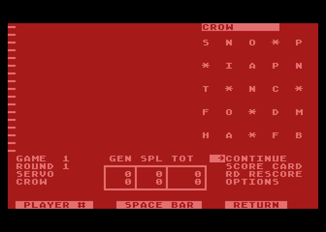 Computer Facts in Five Atari 8-bit Screenshot: No points scored so far...