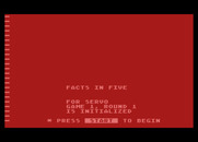 Computer Facts in Five for Atari 8-bit - Press start key to begin.
