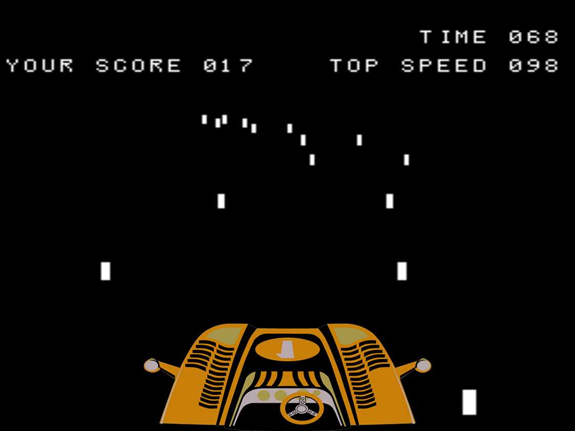 Night Driver Arcade Screenshot: The road is curvy, be careful!