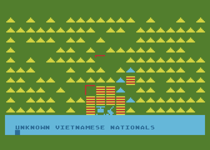 VC Atari 8-bit Screenshot: Searching for the enemy...