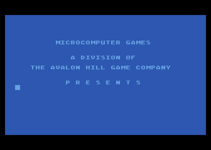 VC Atari 8-bit Screenshot: Microcomputer Games presents...