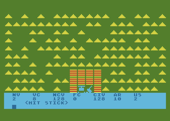 VC Atari 8-bit Screenshot: Game start.