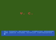 VC for Atari 8-bit - Title screen.