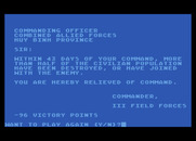 VC for Atari 8-bit - Game over.
