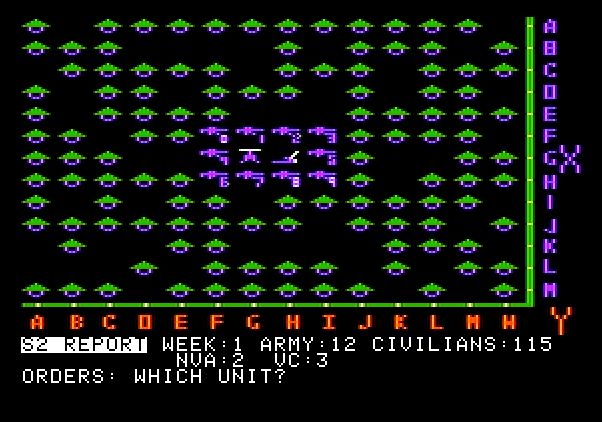 VC Apple II Screenshot: Game start.