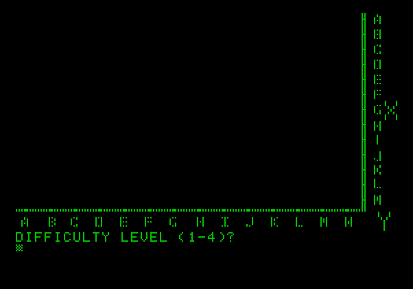 VC Apple II Screenshot: What difficulty level do you want?