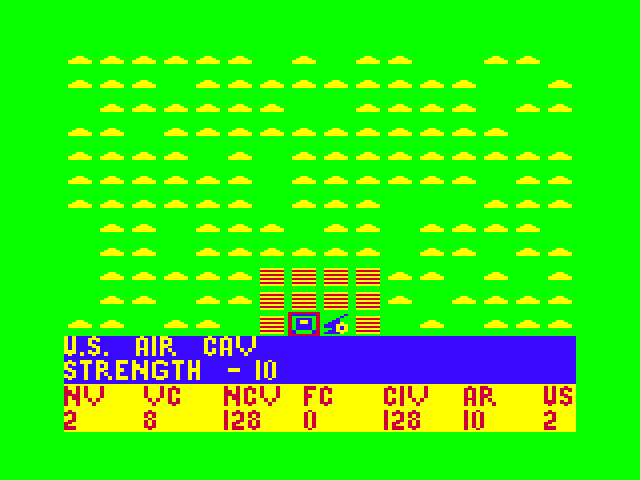 VC TRS-80 Color Computer Screenshot: Game start.