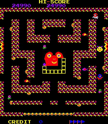 Devil Fish Arcade Screenshot: Don't get trapped in a corner...