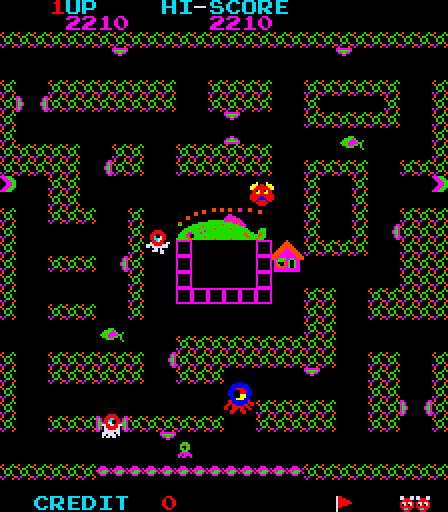 Devil Fish Arcade Screenshot: Heading back to the house...