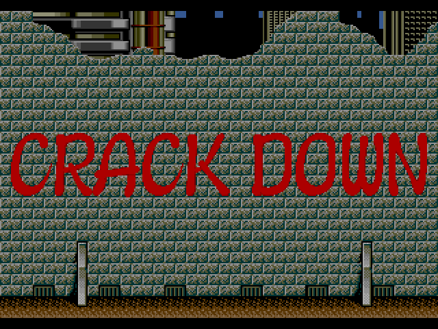 Crack Down Sega Genesis / Mega Drive Screenshot: Title at the end of the introduction sequence.