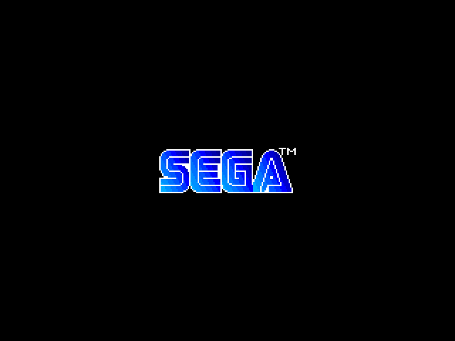Crack Down Sega Genesis / Mega Drive Screenshot: SEGA logo screen.