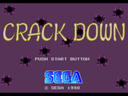 Crack Down for Sega Genesis / Mega Drive - Title screen (European / Japanese version).