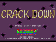 Crack Down for Sega Genesis / Mega Drive - Title screen (U.S. version)