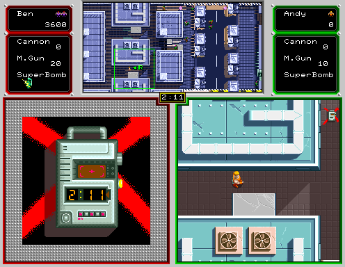 Crack Down Arcade Screenshot: Second player needs to hurry up now!