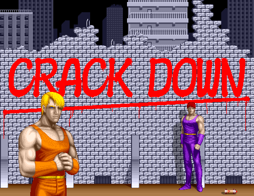 Crack Down Arcade Screenshot: Intro title screen.