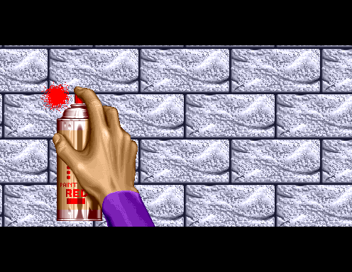 Crack Down Arcade Screenshot: Part of the introduction sequence.