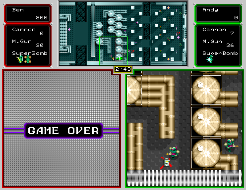 Crack Down Arcade Screenshot: Game over.