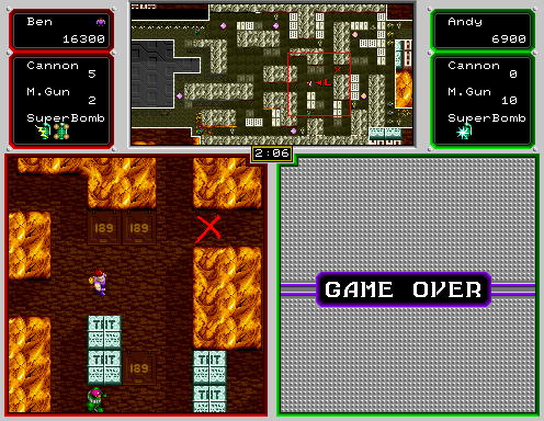 Crack Down Arcade Screenshot: Those "X"'s mark where I need to plant a bomb.