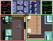 Crack Down for Arcade - Those arrows in the left player screen indicate the exit.