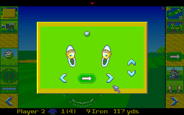 David Leadbetter's Greens Amiga Screenshot: Adjust your stance.