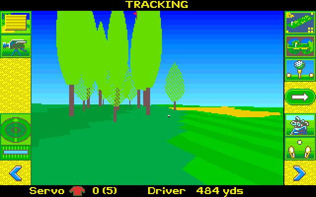 David Leadbetter's Greens Amiga Screenshot: The camera follows the ball after you hit it...