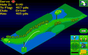 David Leadbetter's Greens for Amiga - Hole 2 overhead view.