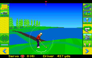 David Leadbetter's Greens for Amiga - A shot over some water...