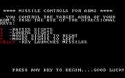 Anti-Ballistic-Missile for IBM PC/Compatibles - Here's the controls for playing the game.