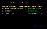 Anti-Ballistic-Missile for IBM PC/Compatibles - Before we begin...what difficulty level?