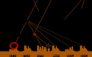 Anti-Ballistic-Missile for IBM PC/Compatibles - Cities about to be destroyed...