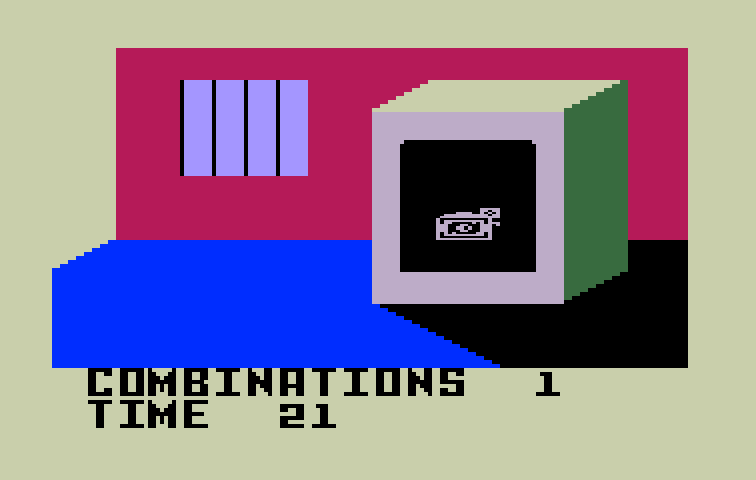 Safecracker Intellivision Screenshot: Or, you can blow up the safe with dynamite, but that doesn't earn points.