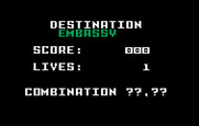 Safecracker for Intellivision - My destination is an embassy; so far, I haven't earned any points!