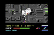 Z-Pilot for Commodore 64 - Kaboom! I blasted something which almost got me.