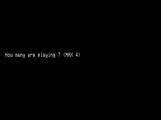 Andromeda Conquest TRS-80 Screenshot: How many people are playing?