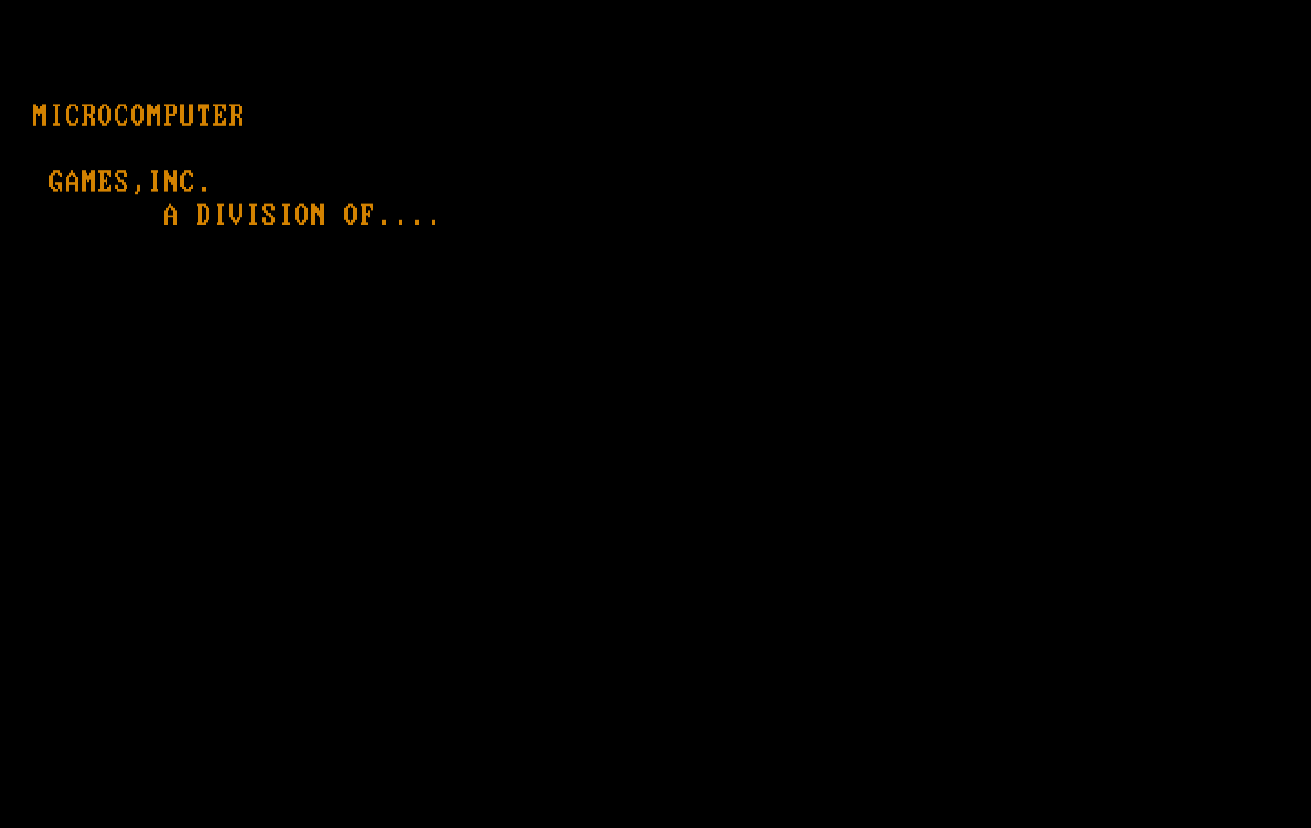 Andromeda Conquest IBM PC/Compatibles Screenshot: Microcomputer Games presents...