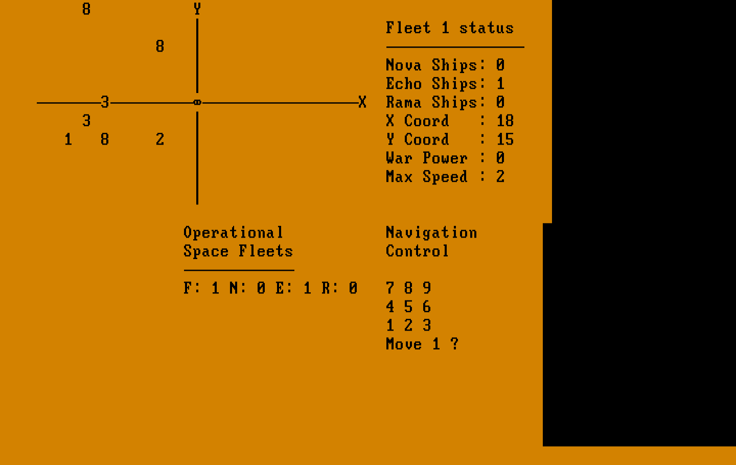 Andromeda Conquest IBM PC/Compatibles Screenshot: Navigation control.