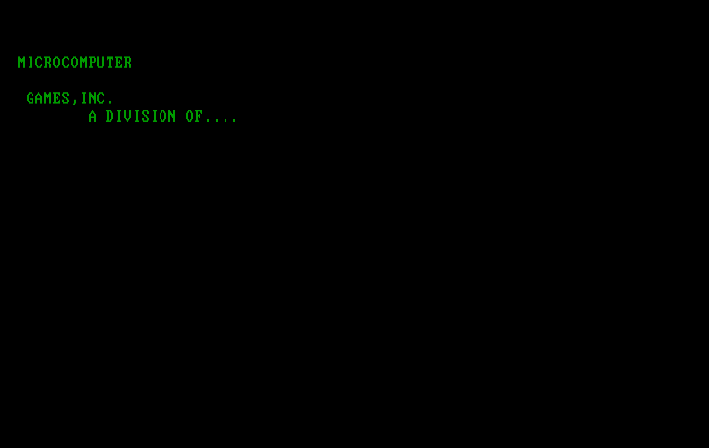 Andromeda Conquest IBM PC/Compatibles Screenshot: Microcomputer Games presents...