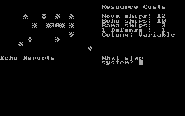 Andromeda Conquest IBM PC/Compatibles Screenshot: Establish a colony where?