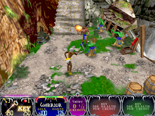 Gauntlet: Dark Legacy Arcade Screenshot: Entering the valley...
