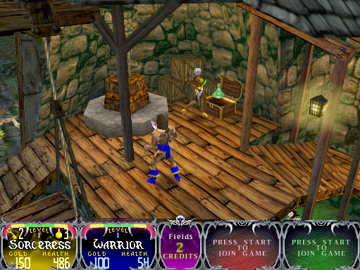 Gauntlet: Dark Legacy Arcade Screenshot: Open chests to find bonus items...sometimes!