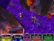 Gauntlet: Dark Legacy for Arcade -  Avoid falling boulders on these narrow bridges...