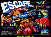 Escape from the Planet of the Robot Monsters for Arcade - Title screen.