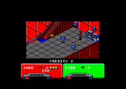 Escape from the Planet of the Robot Monsters for Amstrad CPC - Head up that escalator, but don't get caught by robots!