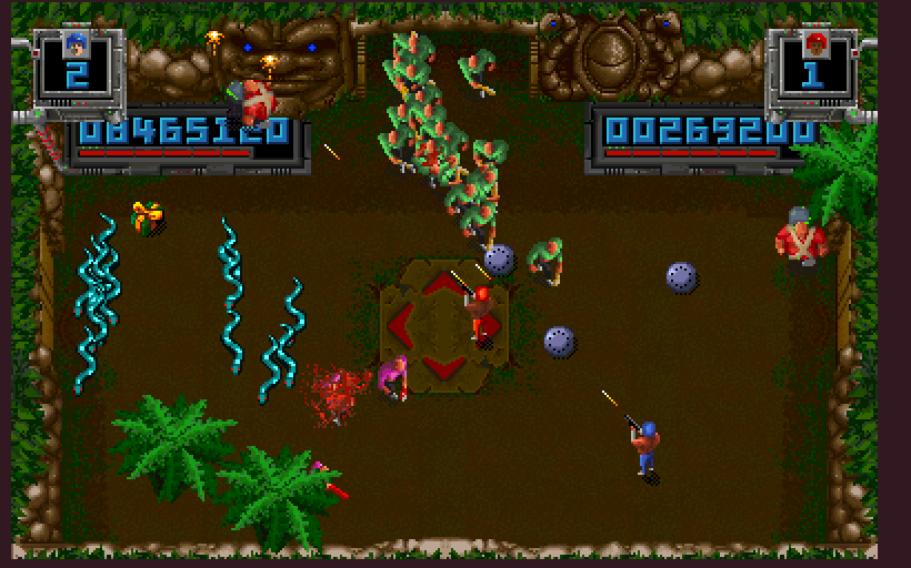Smash T.V. Arcade Screenshot: Here comes trouble...