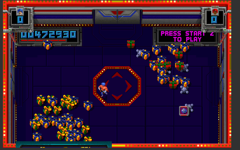 Smash T.V. Arcade Screenshot: Collect prizes!