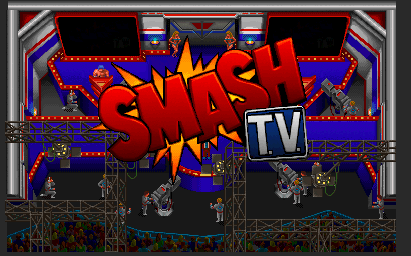 Smash T.V. Arcade Screenshot: Game start.