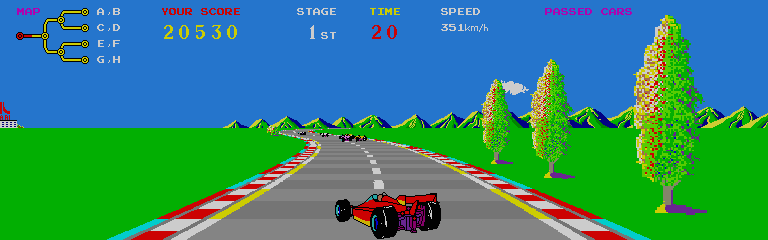 TX-1 Arcade Screenshot: Racing...