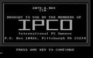C.I.A. Adventure for IBM PC/Compatibles - Title screen.