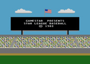 Star League Baseball for Atari 8-bit - Title screen.